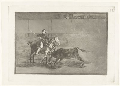 Olkikori hiekka Van Zaragosa Kuuluisan Pajueleran miehekäs arvo Zaragozassa Härkätaistelut (sarjan nimi) Stierenvechten (sarjan nimi) tekijältä Francisco de Goya