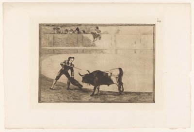 Pedro Romera Martínez ei ole tehnyt mitään Pedro Romero tappaa seisovan härän Stierengevechten (sarjan nimi) La Taureamachie (sarjan nimi) Härkätaistelut (sarjan nimi) tekijältä Francisco de Goya