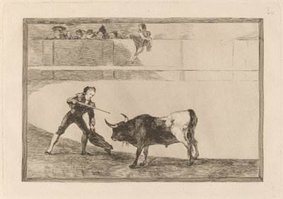 Pedro Romero Pysähtyneen härän tappaminen tekijältä Francisco de Goya