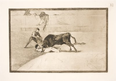 Pepe Illon valitettava kuolema Madridin areenalla tekijältä Francisco de Goya