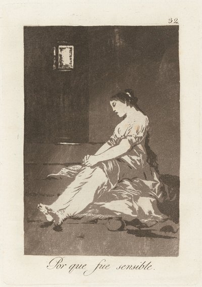Koska hän oli herkkä (koska hän oli herkkä) tekijältä Francisco de Goya