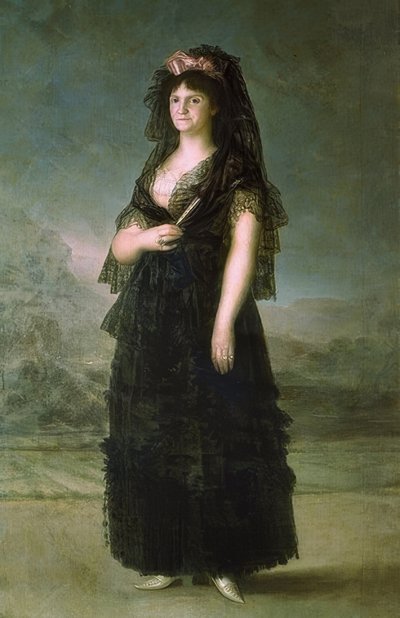 Muotokuva Maria Lusiasta mantillalla. 1799 tekijältä Francisco de Goya