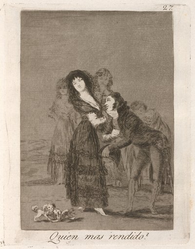 Quien mas rendido? (Kumpi heistä on voitettavampi?) tekijältä Francisco de Goya