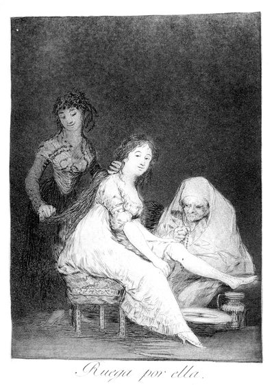 Hän rukoilee hänen puolestaan, 1799 tekijältä Francisco de Goya