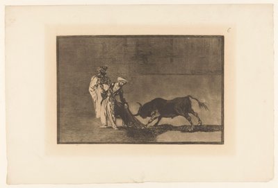 Stierenvechten hiekassa Maurit tekevät toisen capeon torilla kylpytakkinsa kanssa Stierengevechten (sarjan nimi) La Taureamachie (sarjan nimi) Härkätaistelut (sarjan nimi) tekijältä Francisco de Goya