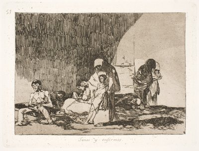 Terve ja sairas (57) tekijältä Francisco de Goya