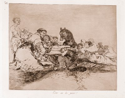 The Disasters of War: Tämä on pahin (etsaus alustavasta piirroksesta tekijältä Francisco de Goya