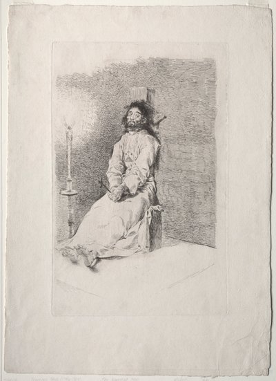 Garroted Mies tekijältä Francisco de Goya