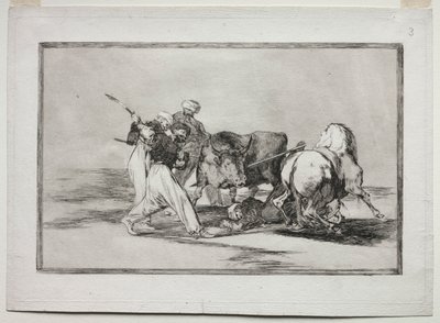 Maurit asettuivat Espanjaan, luopuivat Koraanin taikauskoista, omaksuivat tämän taiteen..., 1815-1816 tekijältä Francisco de Goya