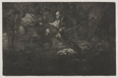 Sananlaskut: Jumala luo heidät ja he liittyvät yhteen, 1864. tekijältä Francisco de Goya