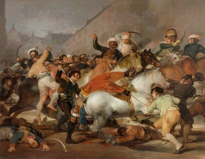 Toinen toukokuuta 1808 tai Mamelukien panos, 1814 (kunnostuksen jälkeinen) tekijältä Francisco de Goya