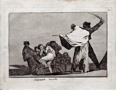 Well-Know Folly sarjasta Los Disparates Follies, 1815-1819 tekijältä Francisco de Goya