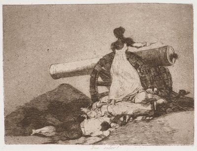 What Courage! (Mikä rohkeus!) sarjasta Los desastres de la guerra tekijältä Francisco de Goya