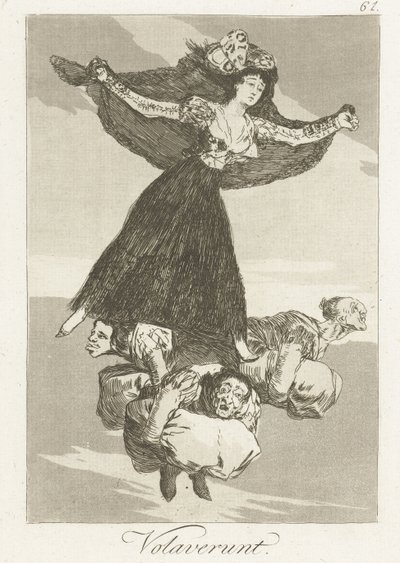 He ovat lentäneet Volaverunt (otsikko esineessä) Los Caprichos (sarjan nimi) tekijältä Francisco de Goya