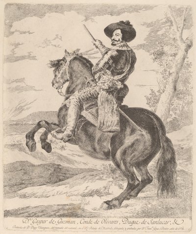 Gaspar de Guzman, kreivi Olivaresin herttua tekijältä Francisco de Goya after Diego Velázquez