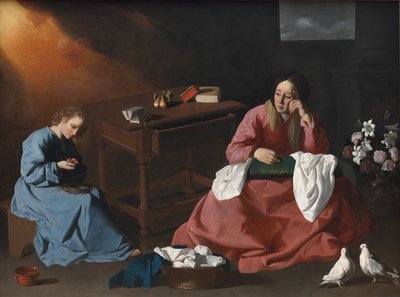 Kristus ja Neitsyt Nasaretin talossa, n. 1640. tekijältä Francisco de Zurbaran