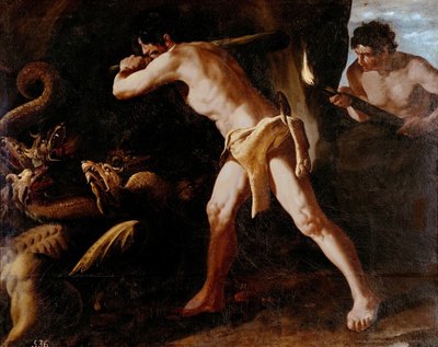 Herculesin faticas hyvään vetäytymiseen: Lernan Idran tappaminen tekijältä Francisco de Zurbaran