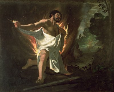 Hercules repimässä palavaa viittaa, n. 1634 tekijältä Francisco de Zurbaran