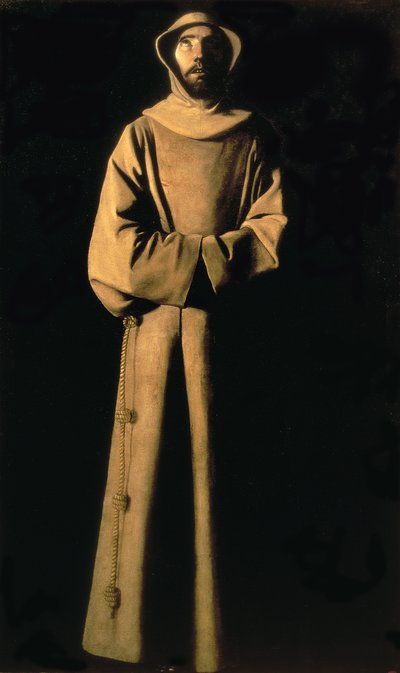 Pyhä Franciscus Assisilainen, n. 1640 (öljy kankaalle) tekijältä Francisco de Zurbaran