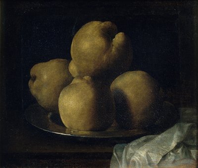 Asetelma ja kvitteniruoka tekijältä Francisco de Zurbaran