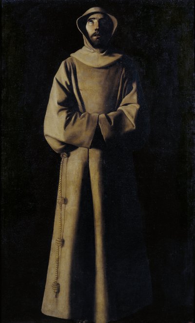 Pyhä Franciscus Assisilainen paavi Nikolai V:n vision mukaan tekijältä Francisco de Zurbaran