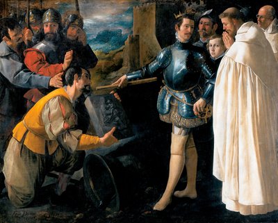 Pyhä Pietari Nolasco Neitsyt Marian kuvan palauttaminen ennalleen tekijältä Francisco de Zurbaran