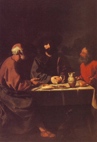 Ehtoollinen Emmauksessa tekijältä Francisco de Zurbaran
