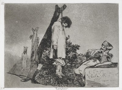 Ei (tässä tapauksessa) myöskään (Tampoco) sarjasta Sodan katastrofit (Los Desastres de la Guerra... tekijältä Francisco de Goya