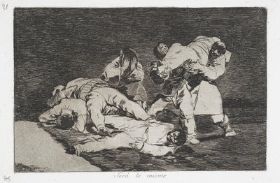 Sama (Será lo mismo) sarjasta Sodan katastrofit (Desastres de la Guerra) tekijältä Francisco de Goya