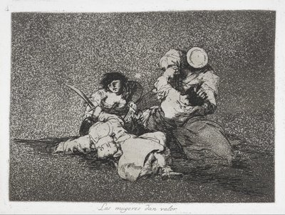 Naiset antavat rohkeutta (Las mugeres dan valor) sarjasta Sodan katastrofit (Los Desastres d... tekijältä Francisco de Goya