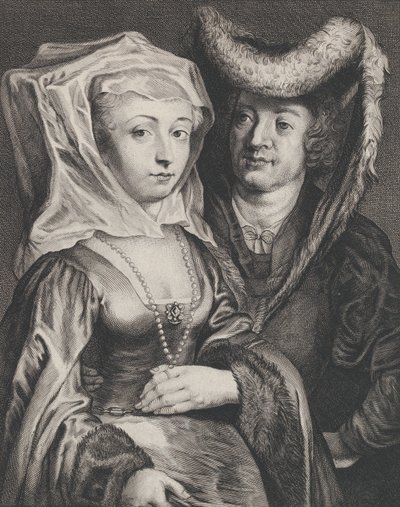 Pyhä Pepin I ja hänen tyttärensä Saint Begga, n. 1645-72. tekijältä Franciscus van der Steen