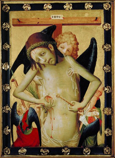 Määränpää: (tempera tammipuulle): Kristus ja orjantappurakruunu (tempera tammipuulle) tekijältä Francke Master