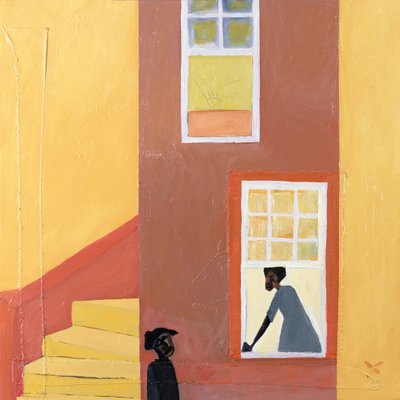 Window Talk, 2001 (sekatekniikka kankaalle) tekijältä Francks Deceus