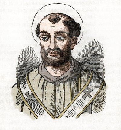 Antiikki: esitys paavi Fabianista (Fabian tai Fabian tai Fabianus) (236-250) Piirros Franco Mistralin "Vatikaanin mysteeristä" tekijältä Franco Mistrali