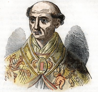 Paavi Pyhän Calixte II:n muotokuva (Gui of Burgundy, italiaksi Guido dei Conti di Borgogna, Callisto II tekijältä Franco Mistrali