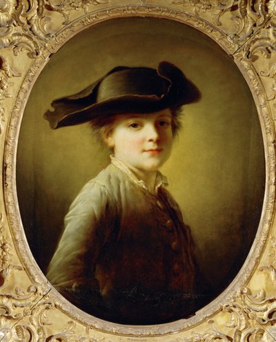 Jeune garcon au tricorne - nuori poika, jolla on kolmikulmainen hattu ... tekijältä Francois Hubert Drouais