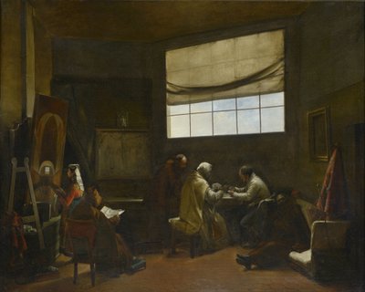 Taiteilijan työpaja maalaus Francois Marius Granet (1775-1849) Koko 80x100 cm Musee des Beaux Arts Palais Longchamp tekijältä Francois Marius Granet