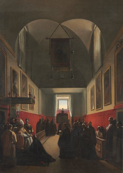 Kunnianosoitus piispalle tekijältä Francois-Marius Granet