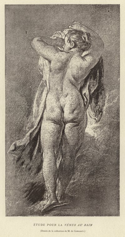 Tutkimus Venus in the Bath tekijältä Francois (after) Boucher