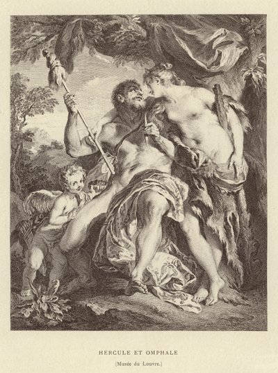 Hercules ja Omphale tekijältä Francois (after) Boucher