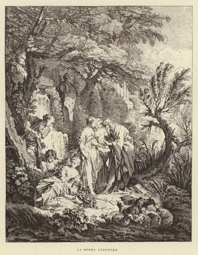 Hyvä seikkailu (kaiverrus) tekijältä Francois (after) Boucher