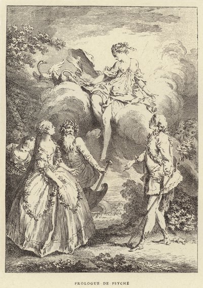Prologue de Psyche (kaiverrus) tekijältä Francois (after) Boucher