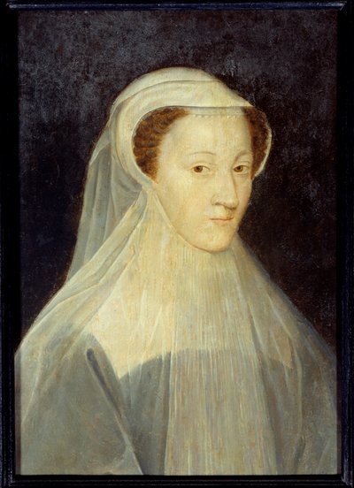 Muotokuva Ranskan kuningattaresta ja Skotlannin kuningattaresta Marie Stuartista (1542-1587) suruasussa. François Clouet