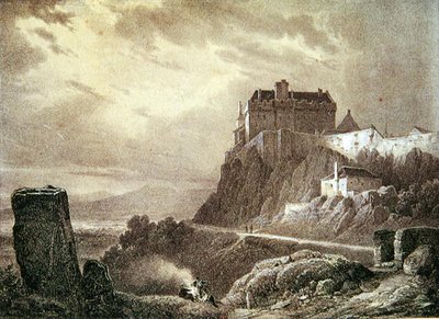 Stirlingin linna, kaiverrus Villeneuve tekijältä Francois Alexandre Pernot