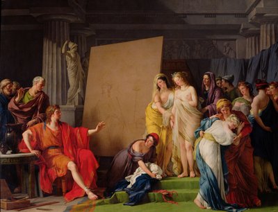 Zeuxis valitsee malleja Crotonin kauniilta naisilta tekijältä François André Vincent