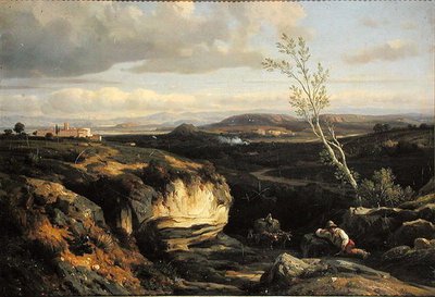 italialainen maisema tekijältä Francois Antoine Leon Fleury