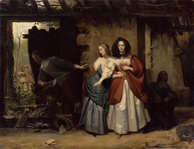 Englannin kuningattaren, Ranskan Henrietta-Marian lento 1638, 1835 tekijältä Francois Augustin Desmoulins