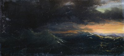 Auringonlasku myrskyisellä merellä tekijältä Francois Barry