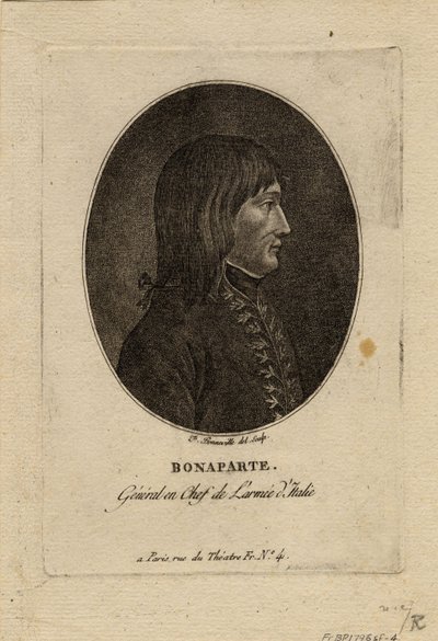 Napoleon Italian armeijan komentajana, n. 1798 tekijältä Francois Bonneville