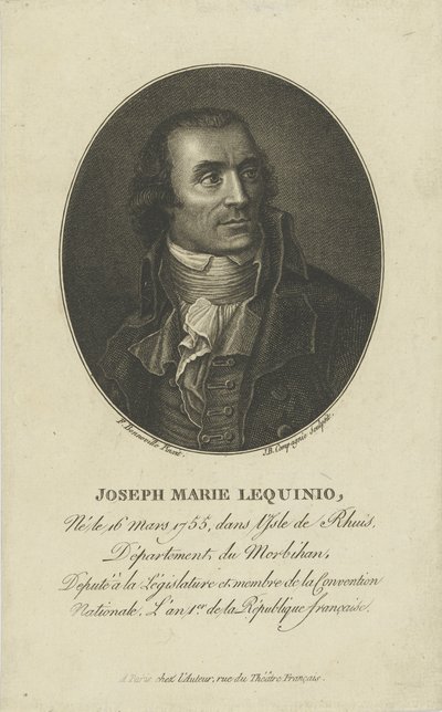 Muotokuva Marie Joseph Lequiniosta 1755-1814, 1795-1799. tekijältä Francois Bonneville